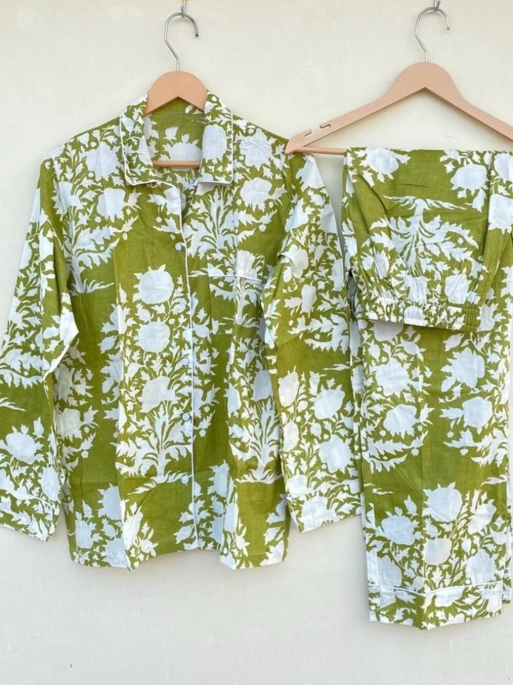 Cotton Block Print Pajama Set